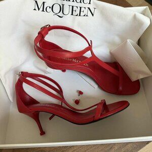 Alexander McQueen ALEXANDER MCQUEEN WOMAN RED SANDALS size 37